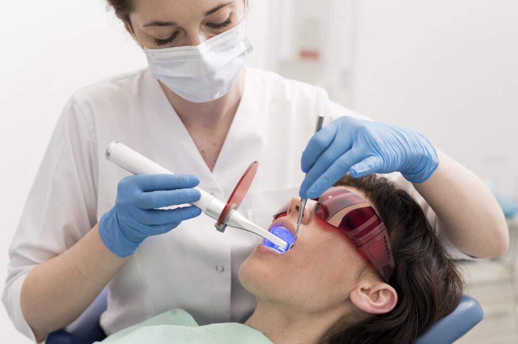 female patient dentist in oxnard